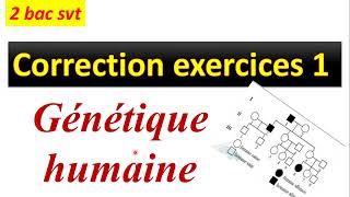 génétique humaine exercice 1 corrigés [upl. by Aissirac464]