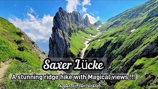 Hike to Saxer Lücke  A stunning ridge hike with Magical views  Appenzell  Switzerland [upl. by Laekim]