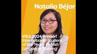 Natalia Béjar VIEA 2024 International Student of the Year [upl. by Ashwin]