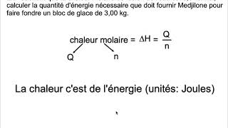 Vidéo chaleur molaire de fusion [upl. by Nylakcaj]