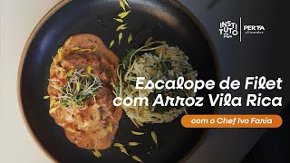 Receita Escalope de Filet com Arroz Vila Rica [upl. by Nnahgem941]