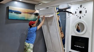 How to build easy wall bed DIY murphy bed cheap wall mount bed [upl. by Emilia]