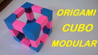 Origami Cubo Modular  Origami Modular Cube [upl. by Arhas]