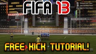 FIFA 13  Free Kick Tutorial  quotScore Everytimequot Any Position  1840 Yards New Tactics [upl. by Ahseiym]