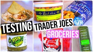 Testing Trader Joes Groceries Grocery Haul w Carrie Rad [upl. by Ameekahs]