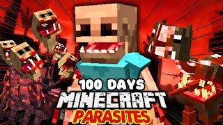 100 Days in a PARASITE INFECTED world in Hardcore Minecraft [upl. by Alrahs]