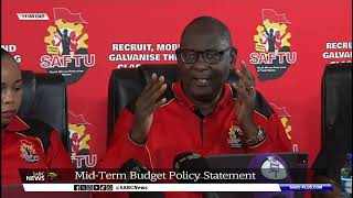 MidTerm Budget Policy Statement I Organised labour urges Godongwana to cushion working class [upl. by Heady]