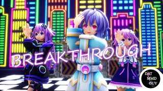 MMD Neptune and Plutia Breakthrough Hyperdimension Neptunia 4K [upl. by Pittel]