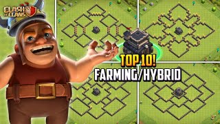 TOP 10 Best Town Hall 9 TH9 FarmingHybrid Base Layout  Copy Link 2023  Clash of Clans [upl. by Nepsa]