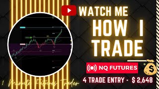 NQ Futures Scalping Day Trading Strategies  4 Trades Entry Exits Explained with Ninjatrader [upl. by Litnahs]