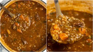 Wholesome and Delicious Beef Barley Soup [upl. by Tessler865]