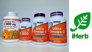 iHerb Ultra Omega3 500 EPA  250 DHA Chewable Vitamin C 500mg  Unboxing [upl. by Asfah]