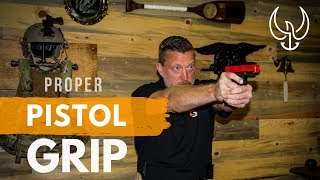 Proper Pistol Grip  Navy SEAL Teaches How to Grip a Pistol [upl. by Rozelle]