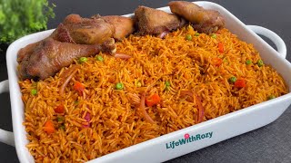 THE BEST COCONUT JOLLOF RICE  PARTY JOLLOF RICE RECIPE [upl. by Athiste]