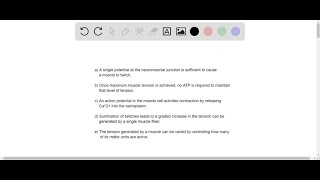 Which statement about muscle contractions is not true a  A single action potential at the neuromu… [upl. by Mailand]