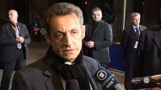 Sarkozy reports progress on Euro rescue sees deal Wednesday French [upl. by Supen]