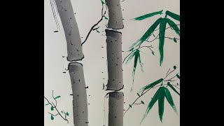 Painting with Granite Bamboo Sumi Painting [upl. by Kreager]