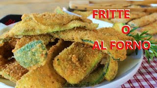 ECCO COME FARE LE ZUCCHINE PANATE FRITTE E AL FORNO ricetta zucchine panate fritte 5 TRUCCHI [upl. by Ellener]