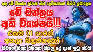 ශිව දෙවියන් මනුලොව දෙස බලන මේ සුවීශේෂි දිනයේ 🙏🌷 ඔයාගේ ප්‍රාර්ථනාව අදම ශිව දෙවියන්ට කියන්න 🌷🙏 [upl. by Kcirde]