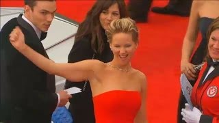 Jennifer Lawrence falls on Oscars 2014 red carpet [upl. by Adnih467]