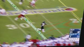 Soroh Florida Atlantic hit on Akron receiver Edwards [upl. by Cartwell82]