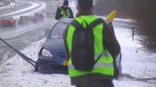 Auto over de kop N31 Waadseewei Franeker Dronrijp [upl. by Endo]