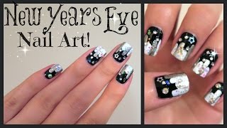 New Years Eve Nail Art No Tools Needed  MissJenFABULOUS [upl. by Brookes413]