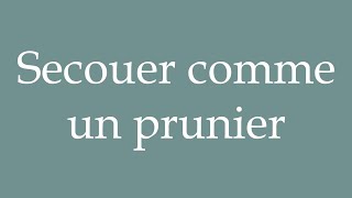 How to Pronounce Secouer comme un prunier Shake like a plum tree Correctly in French [upl. by Ellis]