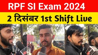 RPF SI Exam Review 2 Dec First Shift  Today RPF SI Exam Analysis [upl. by Anier313]