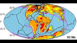 Plate tectonic reconstruction since Pangea breakup [upl. by Nuhsed]