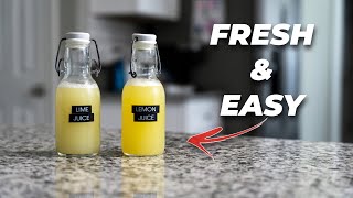 Best way to make FRESH lemon and lime juice for cocktails [upl. by Yrrak]