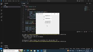 How to Create BMI Calculator Using Python [upl. by Llekram705]