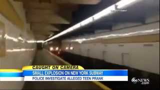 Subway Explosion Caught on Camera [upl. by Nagyam]