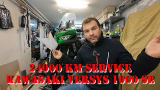 24000 km service  Kawasaki Versys 1000 SE [upl. by Atileda]