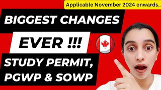 Unbelievable Changes to Canada’s Study Permit PGWP and SOWP  September 2024  Zeste Immigration [upl. by Anes947]