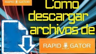 Cómo descargar archivos de Rapidgator [upl. by Adnauqal330]