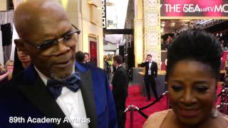 Samuel L Jackson amp LaTanya Richardson at 89th Academy Awards red carpet on FabulousTV [upl. by Odele]