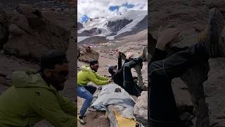 Bouldering at 4500m climbingfun bouldering climbing mountains [upl. by Rammus]