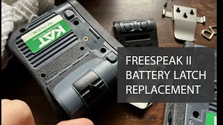 CLEAR COM FREESPEAK II BATTERY LATCH REPLACEMENT [upl. by Sylvester]