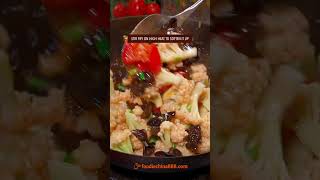 EASY STIRFRIED CAULIFLOWER WITH TOMATOES RECIPE recipe cooking chinesefood tomato cauliflower [upl. by Studner]