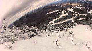 Taking a Run  Face Chutes  Jay Peak 2012 [upl. by Atinnek831]