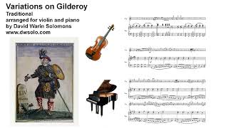 Variations on Gilderoy for violin and piano [upl. by Edivad]