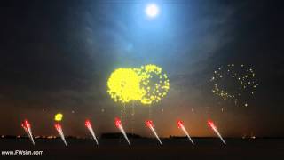 Virtual Fireworks Show with FWsim [upl. by Amej]