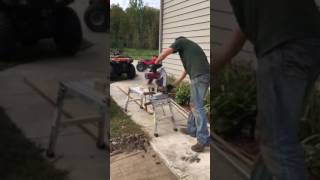 Harbor Freight chop saw and masonry pavers [upl. by Andrey]