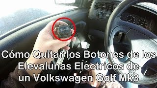 Cómo Quitar el Botón del Elevalunas Eléctrico de un Volkswagen Golf Mk3 [upl. by Mosby]