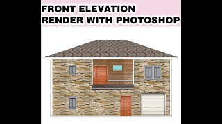 Front Elevation Render With Photoshop  Photoshop 3D rendering [upl. by Guerin]