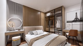 MINIMALIST MODERN BEDROOM DESIGN IDEA SMALL BEDROOM DESIGN SPACE 64 [upl. by Lavery]