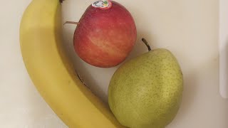 cutting banana apple and pear fruit satisfying viral [upl. by Aro]