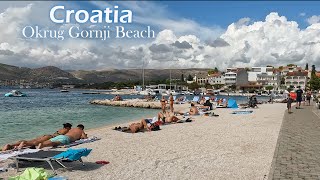 Croatia Okrug Gornji Beach Walking Tour 4K [upl. by Socin]