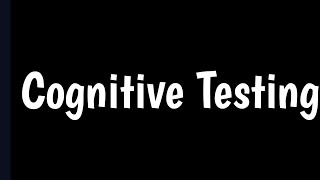 Cognitive Testing  Cognitive Impairment  Cognitive Ability Test [upl. by Eednas]